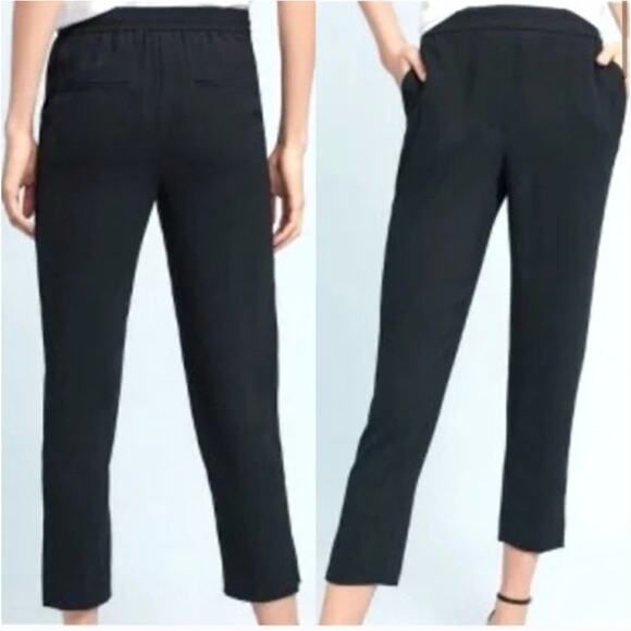 Anthropologie Black Essential Pull On Trousers Pants Slacks Sz M Classic Work - Picture 13 of 13